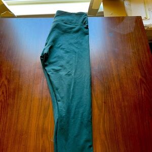 Soft dark green athletic leggings, Guru Active brand